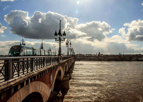 Bordeaux chateau with vineyards