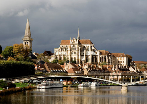 Burgundy vineyards with historic villages