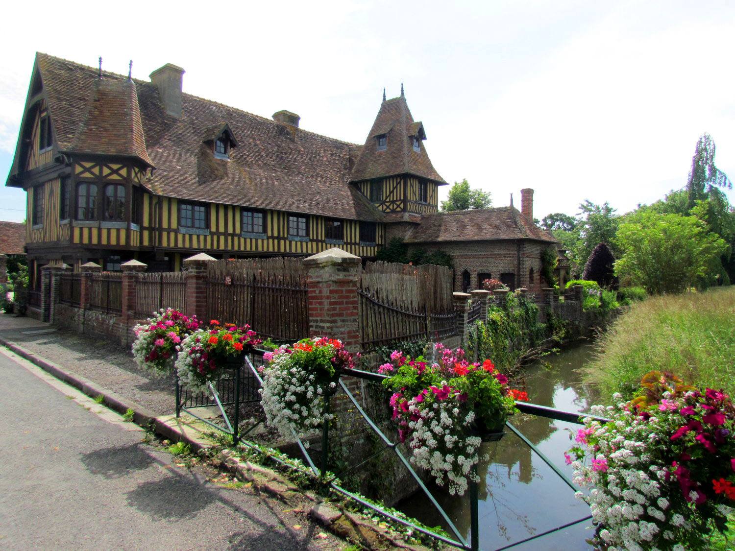 Normandy coastal landscape with apple orchards